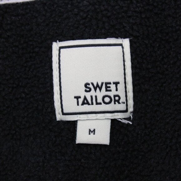 Swet Tailor Sweater Mens Medium M Black Stretch Microfleece Quarter Zip NWT - Picture 6 of 9